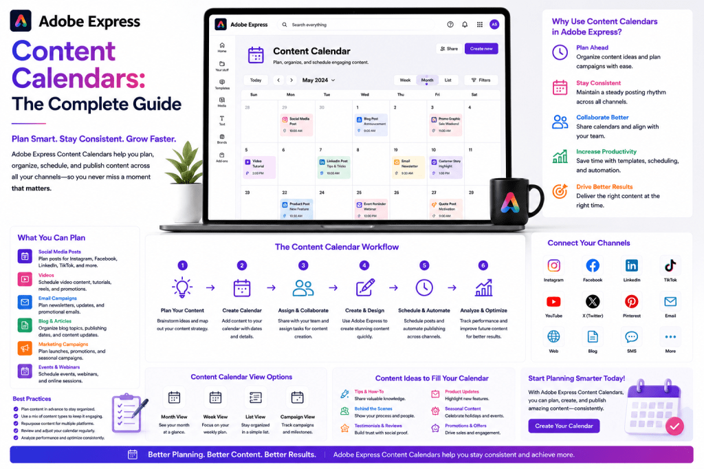 Adobe Express Content Calendars - The Complete Guide