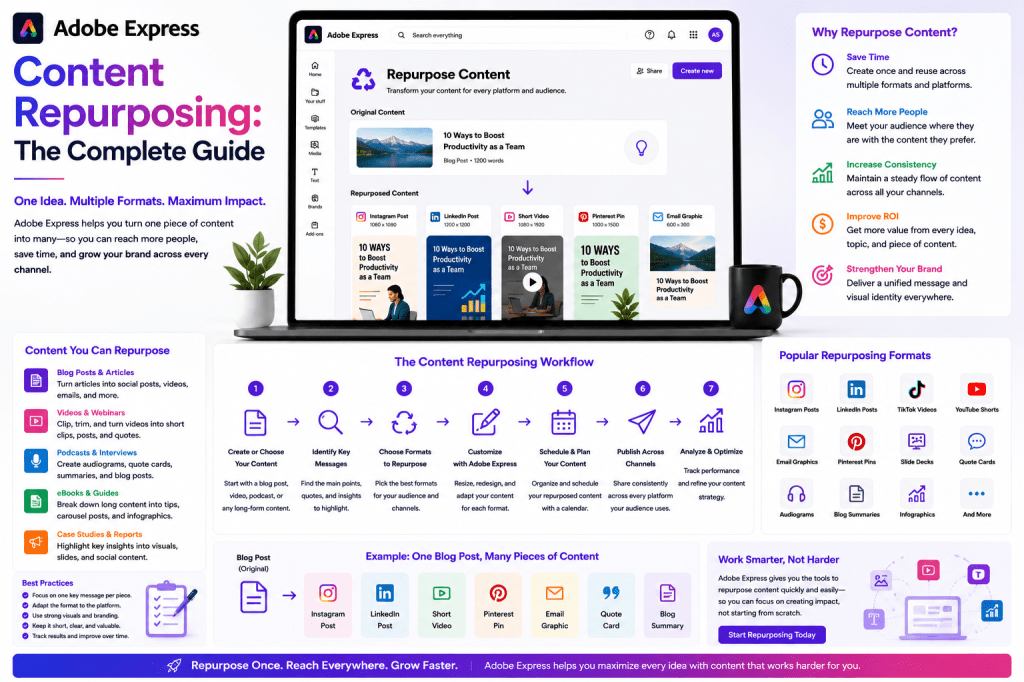 Adobe Express Content Repurposing - The Complete Guide
