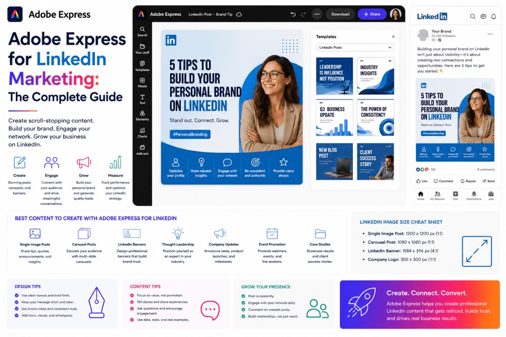 Adobe Express for LinkedIn Marketing - The Complete Guide
