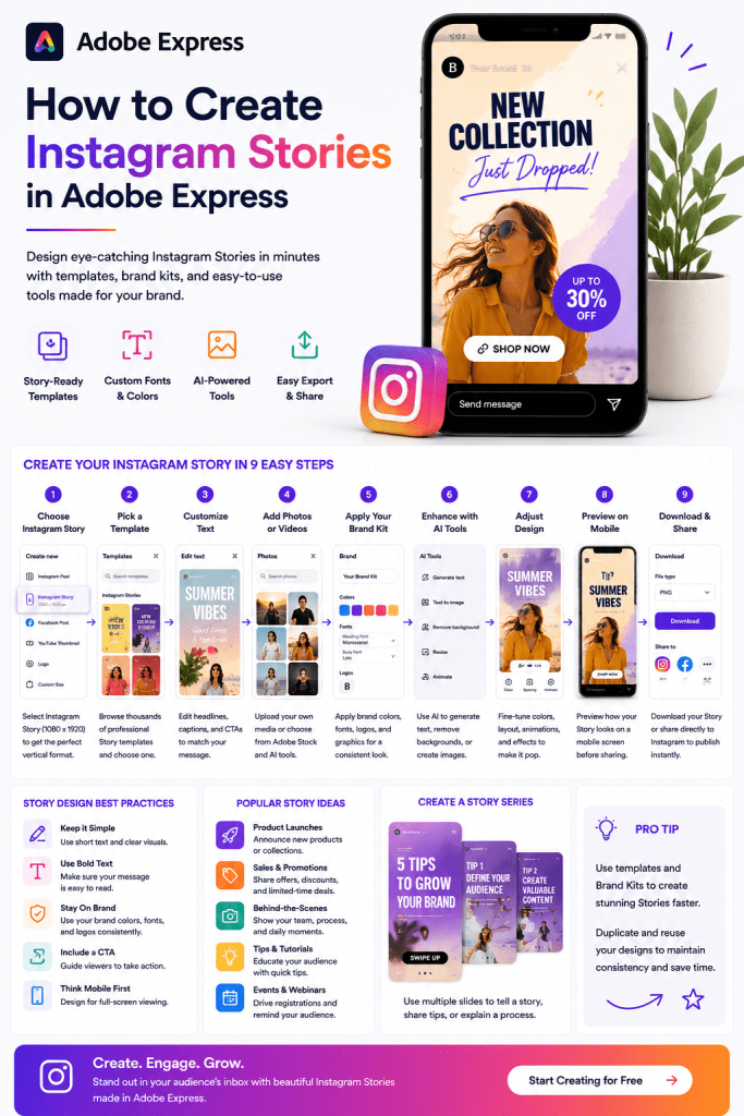 How to Create Instagram Stories in Adobe Express