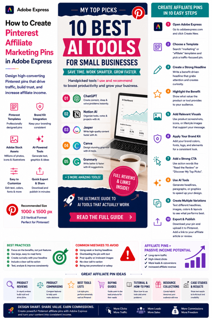 How to Create Pinterest Affiliate Marketing Pins in Adobe Express