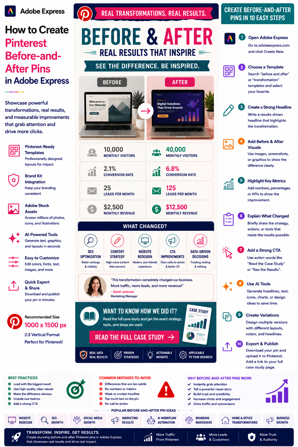 How to Create Pinterest Before-and-After Pins in Adobe&nbsp;Express