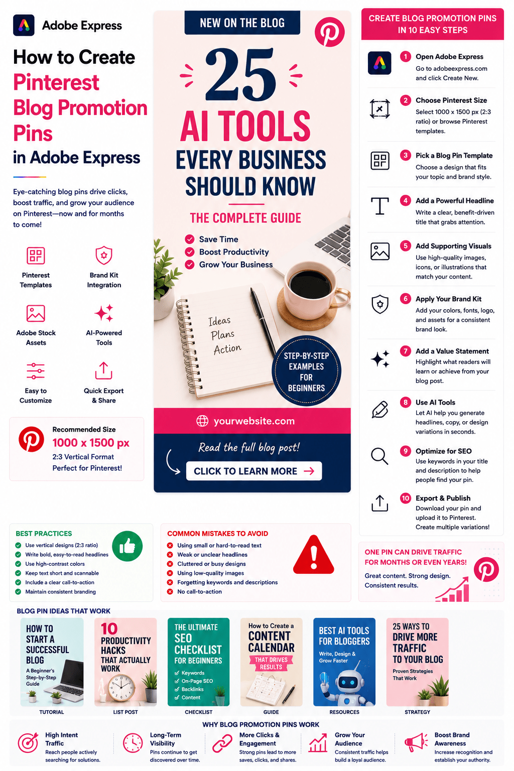 How to Create Pinterest Blog Promotion Pins in Adobe&nbsp;Express