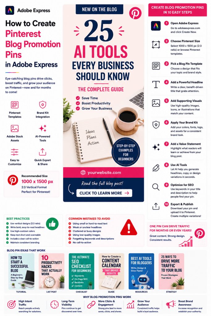How to Create Pinterest Blog Promotion Pins in Adobe Express