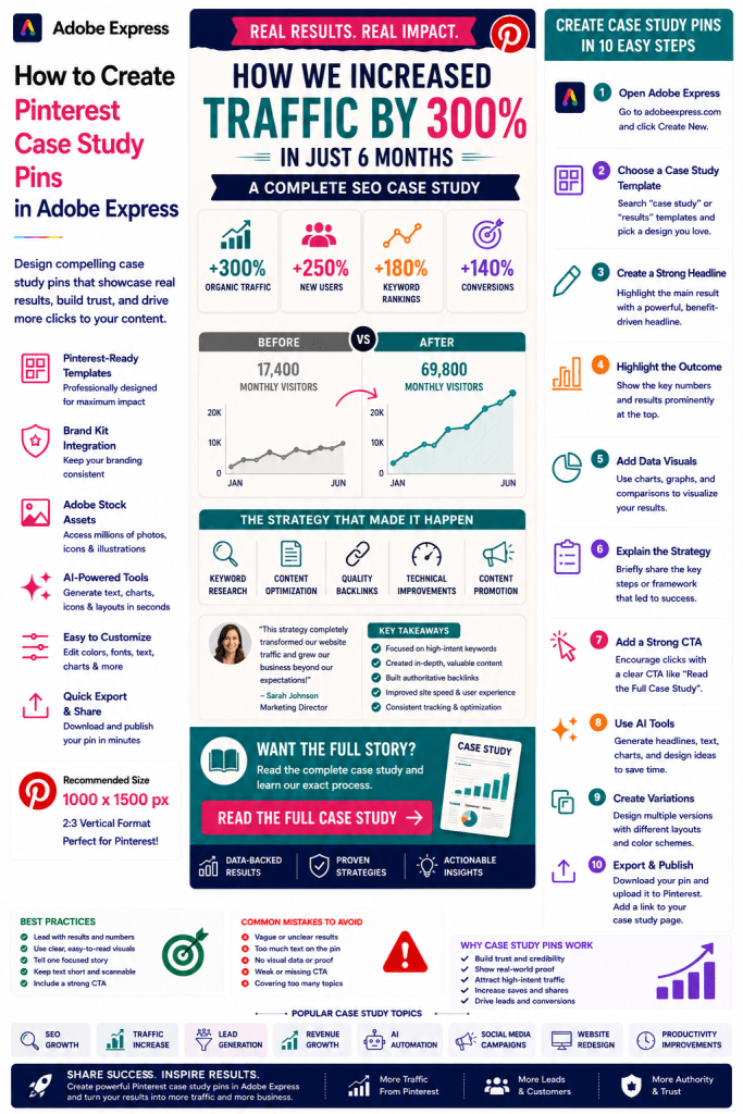 How to Create Pinterest Case Study Pins in Adobe Express