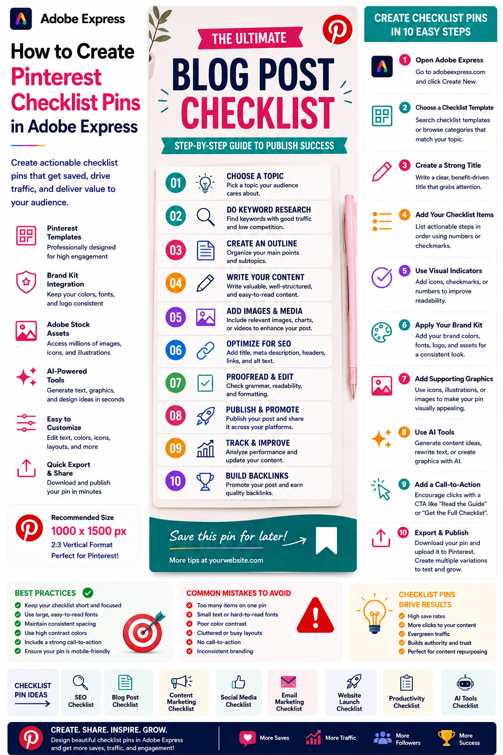 How to Create Pinterest Checklist Pins in Adobe&nbsp;Express