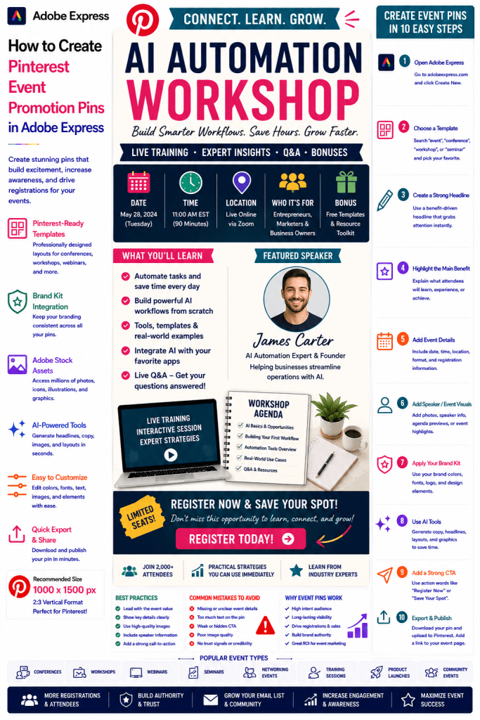 How to Create Pinterest Event Promotion Pins in Adobe Express