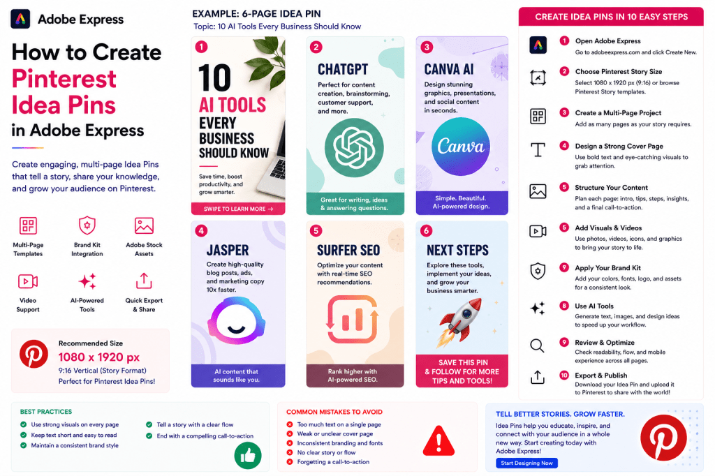 How to Create Pinterest Idea Pins in Adobe&nbsp;Express