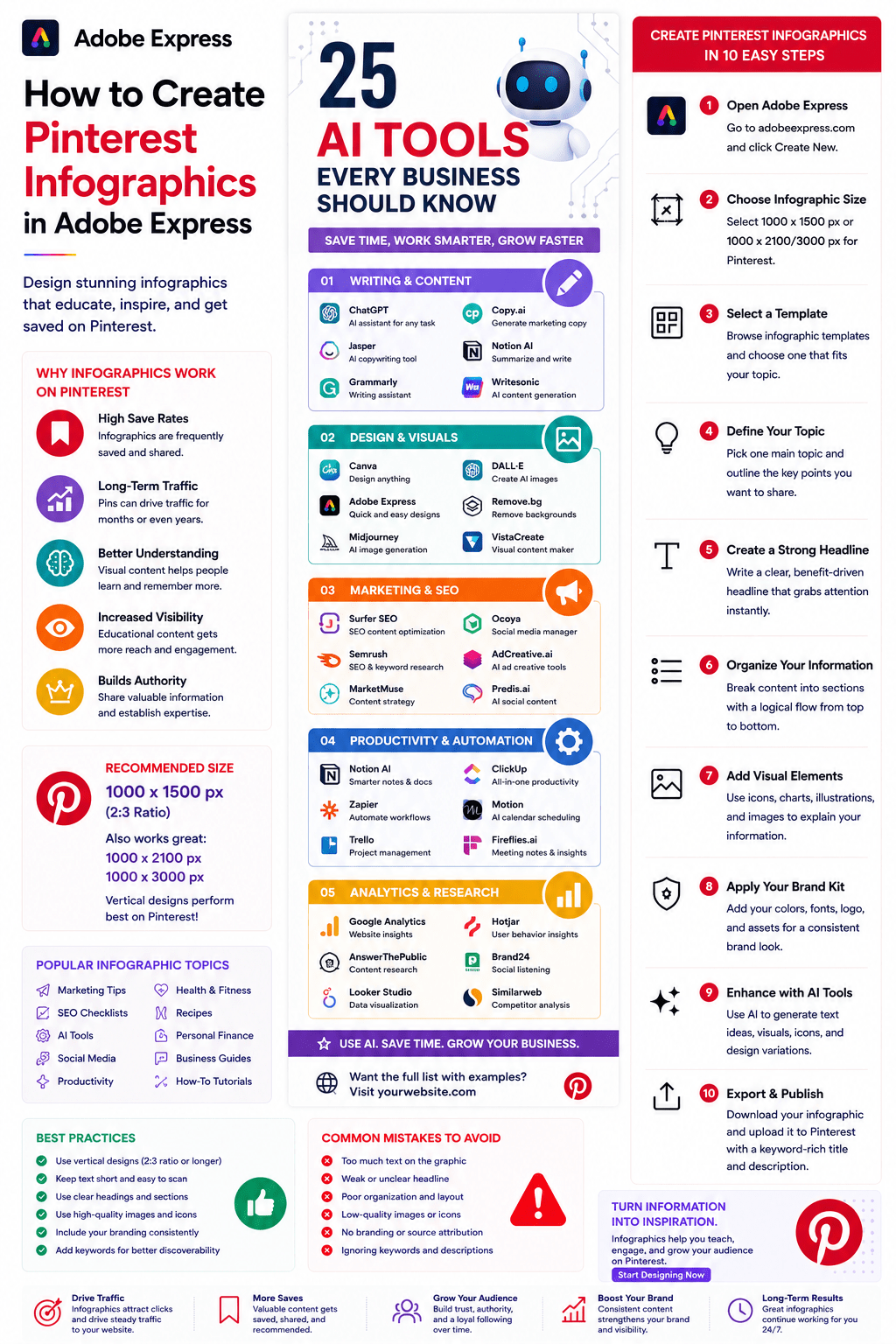 How to Create Pinterest Infographics in Adobe&nbsp;Express