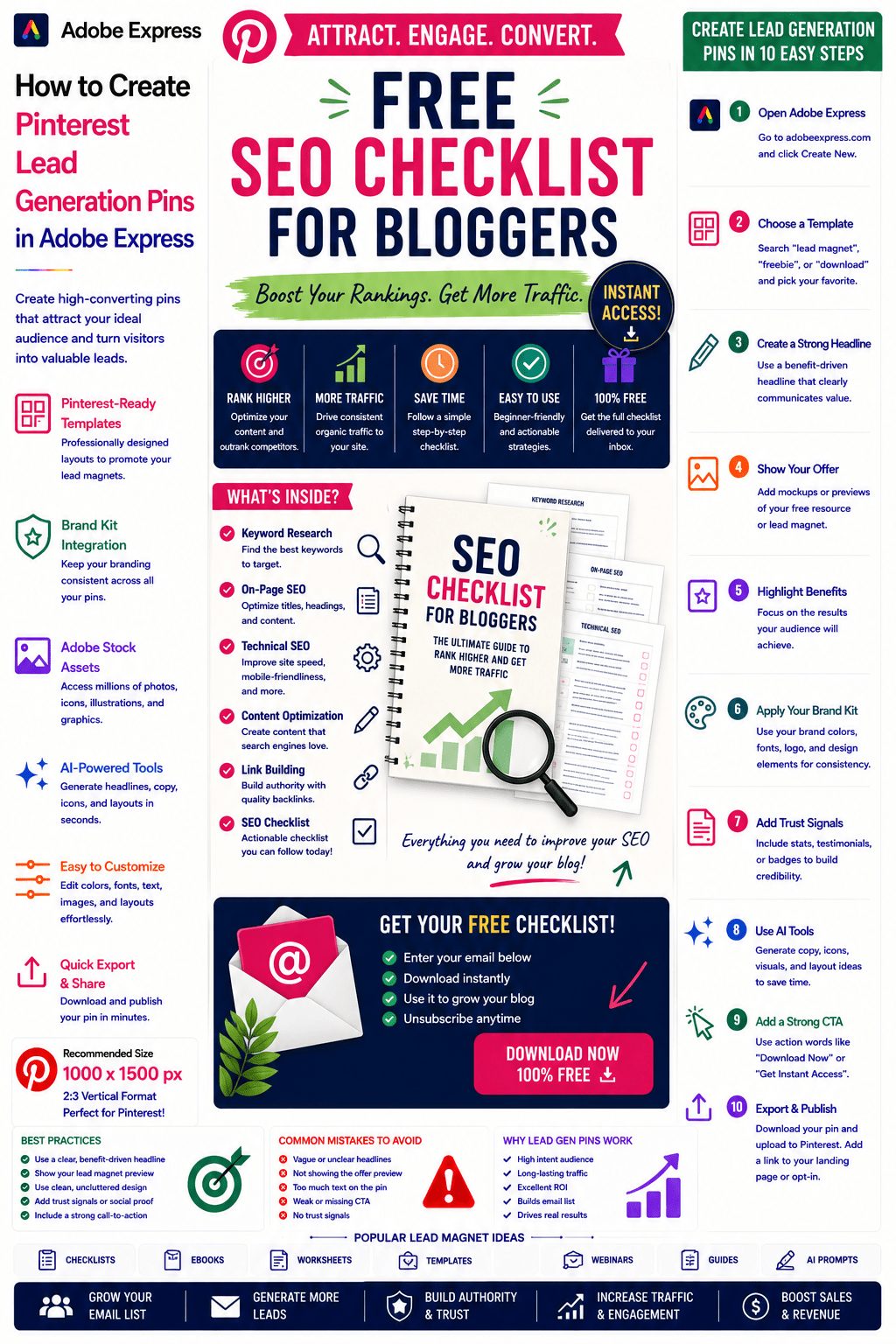 How to Create Pinterest Lead Generation Pins in Adobe&nbsp;Express