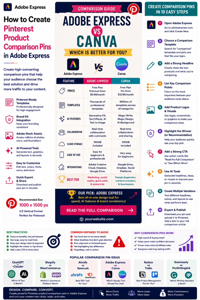 How to Create Pinterest Product Comparison Pins in Adobe Express