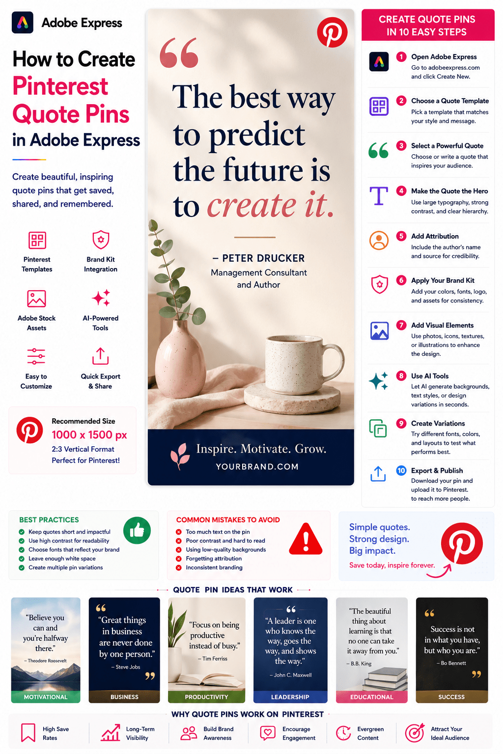 How to Create Pinterest Quote Pins in Adobe&nbsp;Express