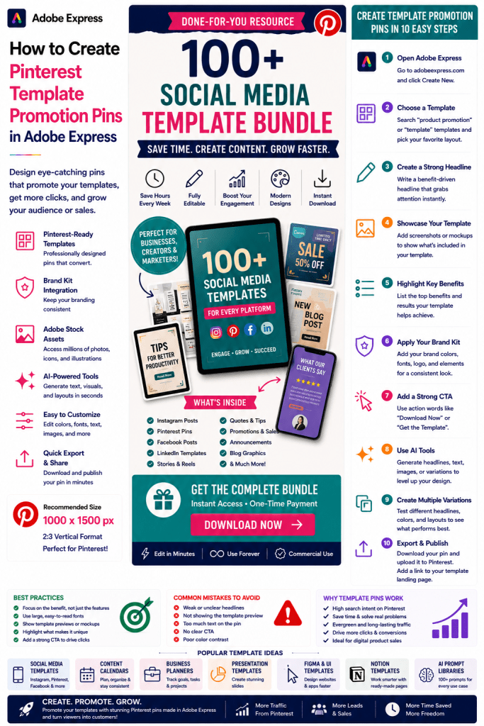 How to Create Pinterest Template Promotion Pins in Adobe Express