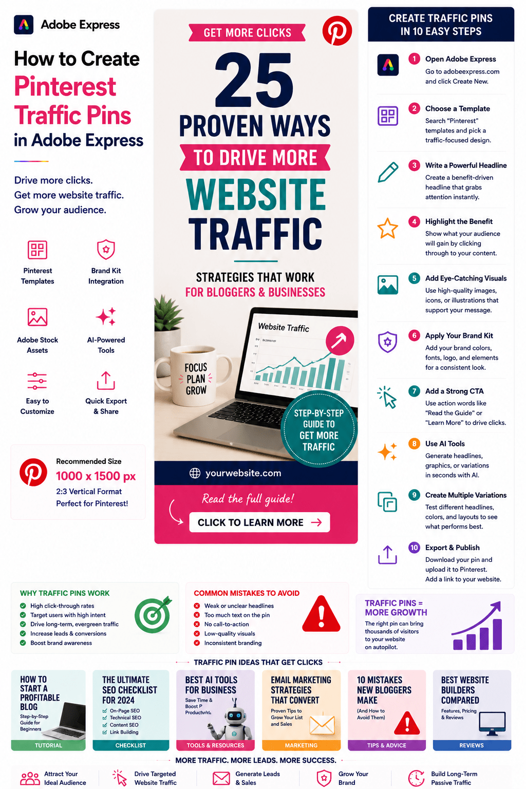 How to Create Pinterest Traffic Pins in Adobe&nbsp;Express