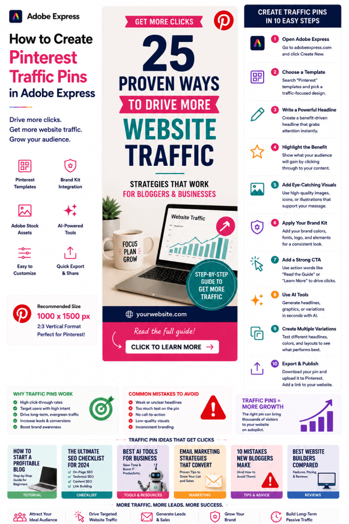 How to Create Pinterest Traffic Pins in Adobe Express