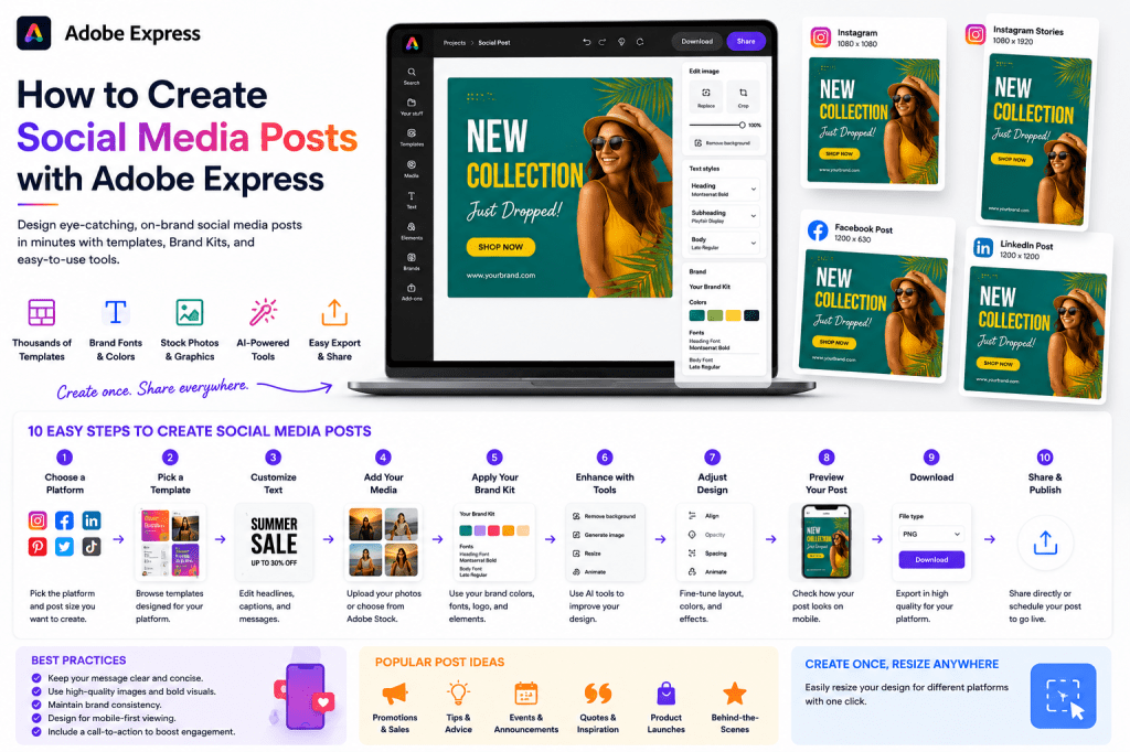 How to Create Social Media Posts with Adobe&nbsp;Express