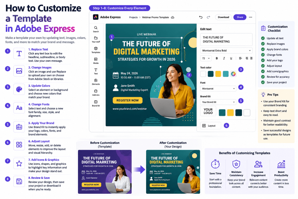 How to Customize a Template in Adobe&nbsp;Express