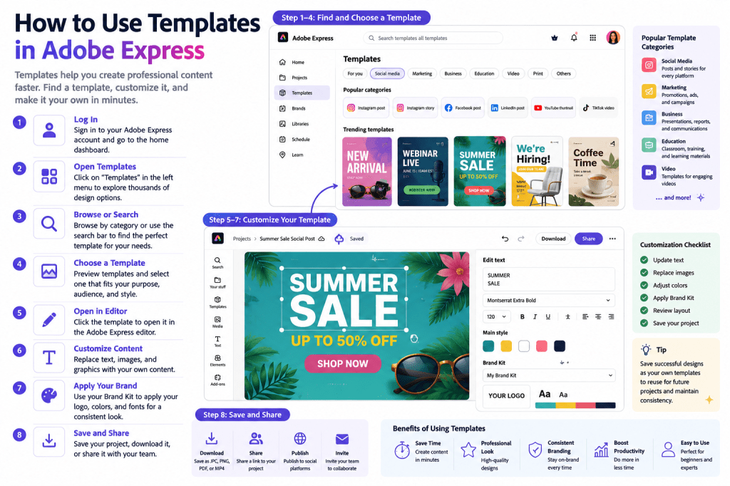 How to Use Templates in Adobe&nbsp;Express