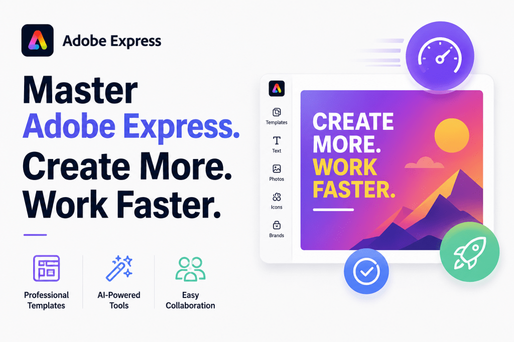 Master Adobe Express. Create More. Work&nbsp;Faster.
